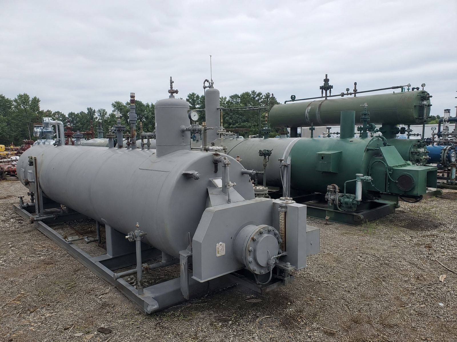 Oilfield separators and heater treaters staged for sale